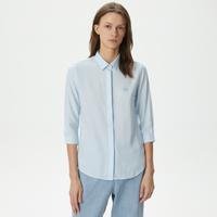 Lacoste Kadın Relaxed Fit Mavi Gömlek12T