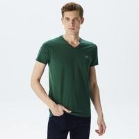 Lacoste Erkek V Yaka Yeşil T-Shirt132