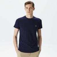Lacoste Erkek Slim Fit Bisiklet Yaka Mavi T-Shirt166