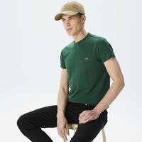 Lacoste Erkek Slim Fit Bisiklet Yaka Sarı T-Shirt132