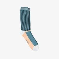 Lacoste Unisex Renk Bloklu Mavi Çorap20T