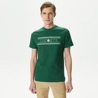 Lacoste Erkek Regular Fit Bisiklet Yaka Baskılı Yeşil T-Shirt132