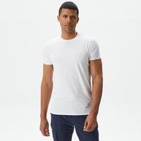 Lacoste Erkek Slim Fit Bisiklet Yaka Beyaz T-Shirt98B