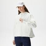 Lacoste Kadın Regular Fit Kapüşonlu Beyaz Sweatshirt