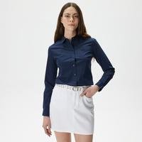 Lacoste Kadın Slim Fit Mavi Gömlek166