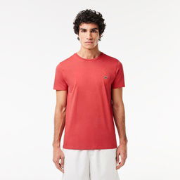 Lacoste Erkek Regular Fit Bisiklet Yaka Pembe T-Shirt Pembe
