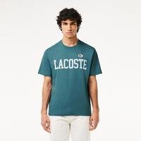 Lacoste Erkek Classic Fit Bisiklet Yaka Baskılı Lacivert T-ShirtIY4
