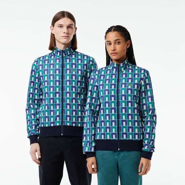 Lacoste Unisex Regular Fit Fermuarlı Desenli Renkli Sweatshirt_0