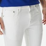 Lacoste Erkek Slim Fit Denim Beyaz Pantolon