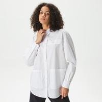 Lacoste Kadın Relaxed Fit Beyaz Gömlek001