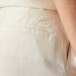 Lacoste Kadın Relaxed Fit Beyaz Pantolon