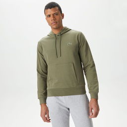 Lacoste Erkek Classic Fit Kapüşonlu Haki Sweatshirt Yeşil