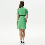 Lacoste Kadın Flare Fit Polo Yaka Yeşil Elbise