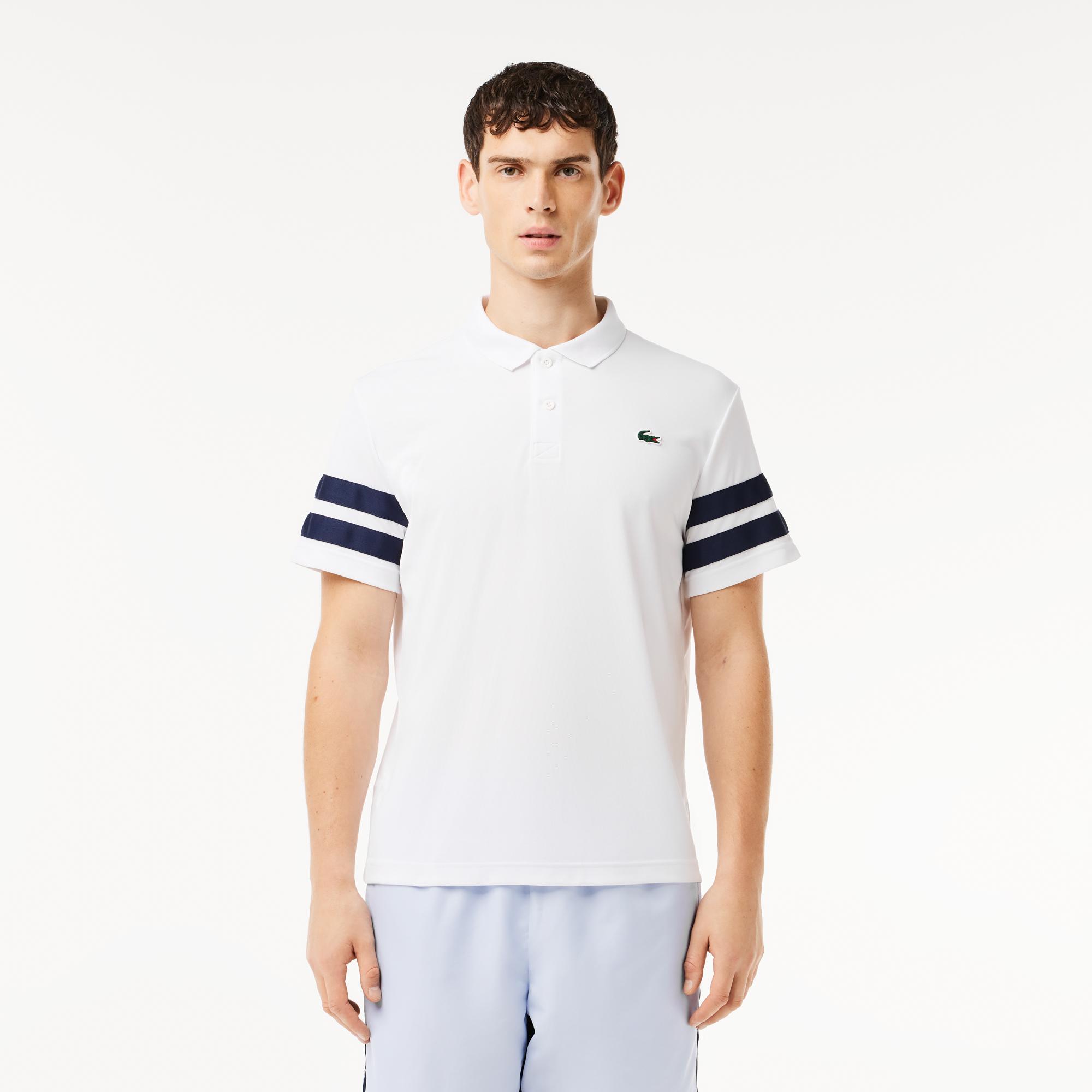 Lacoste Erkek Regular Fit Renk Bloklu Beyaz Tenis Polo