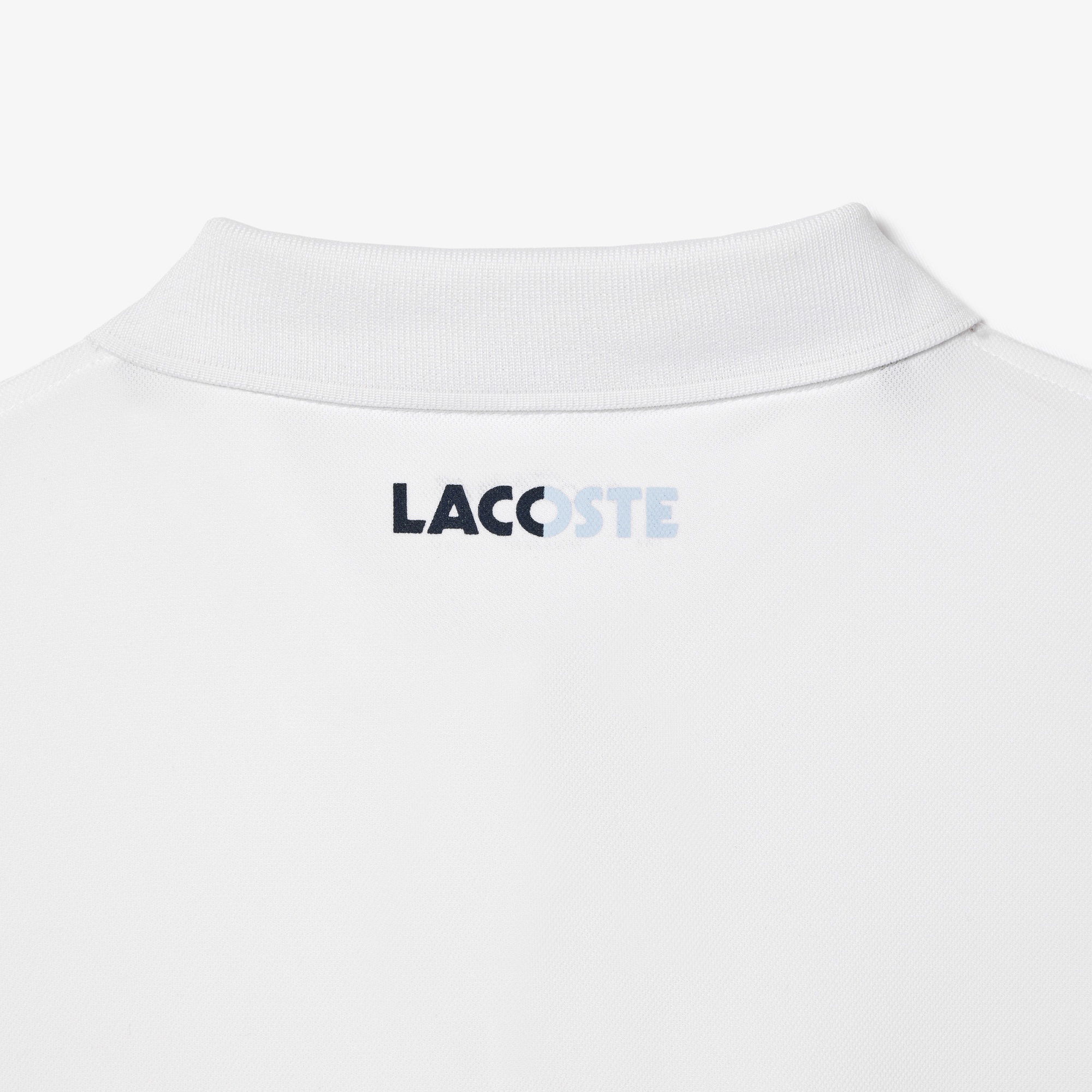 Lacoste Erkek Regular Fit Renk Bloklu Beyaz Tenis Polo