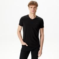 Lacoste Erkek Slim Fit V yaka Siyah T-Shirt99S