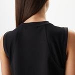 Lacoste Kadın Straight Fit Kolsuz Baskılı Siyah Elbise