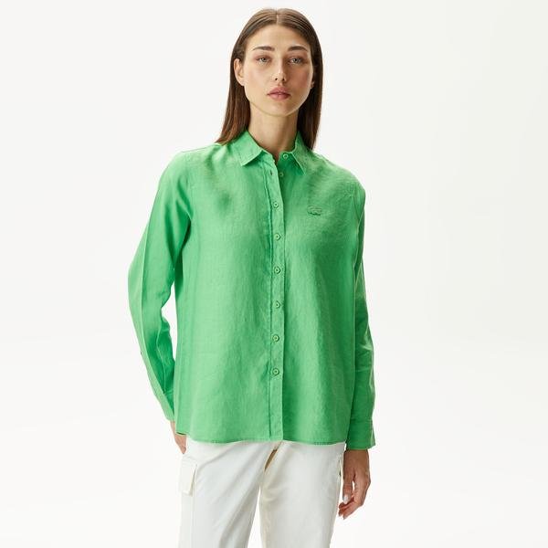 Lacoste Kadın Yeşil Gömlek