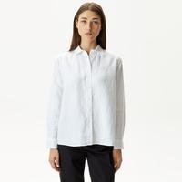 Lacoste Kadın Keten Beyaz Gömlek001
