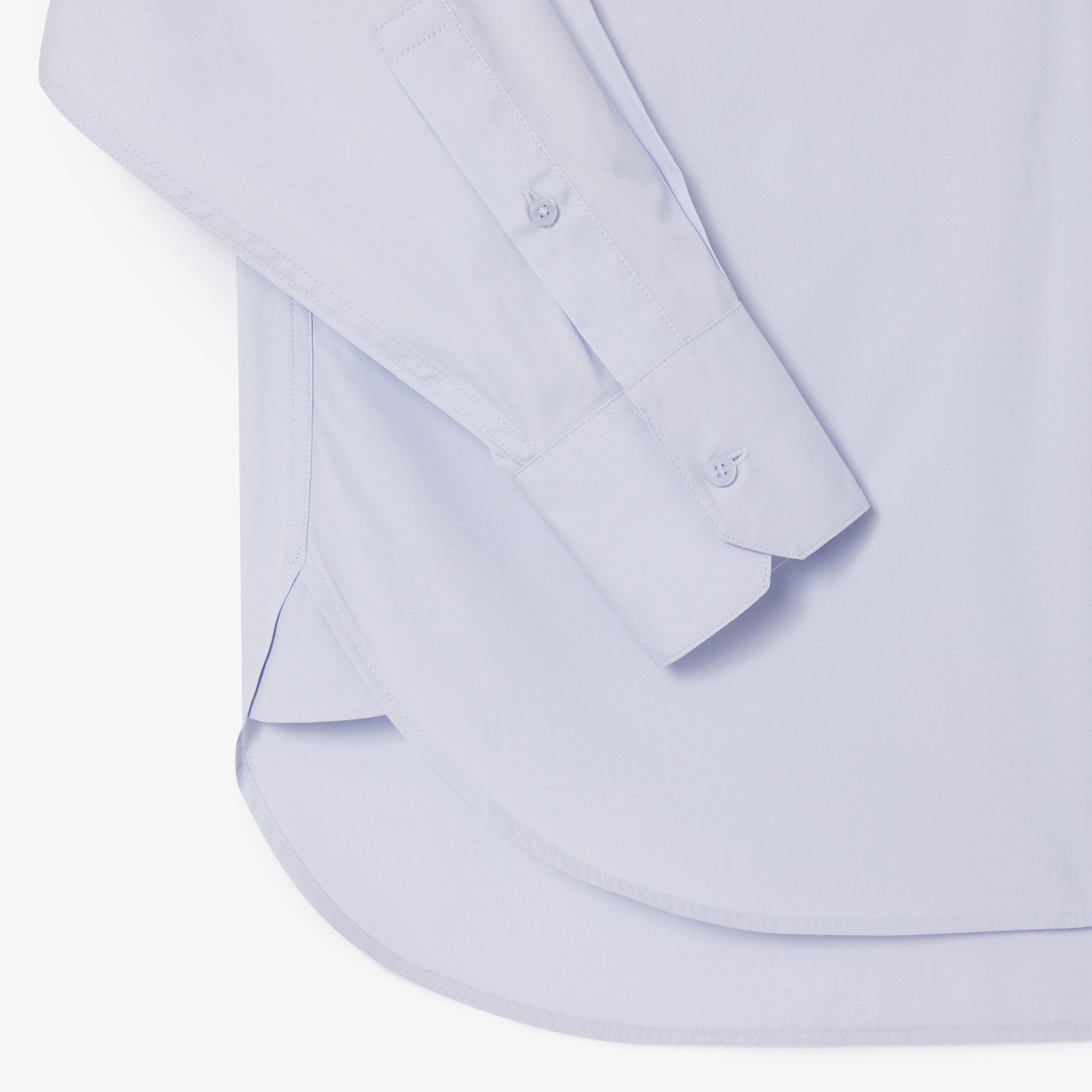 Lacoste Kadın Oversize Çizgili Mavi Gömlek