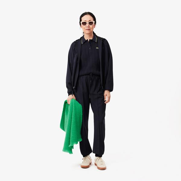 Lacoste Kadın Relaxed Fit  Kapüşonlu Lacivert Mont_2
