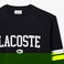 Lacoste Erkek Classic Fit Uzun Kollu Bisiklet Yaka Baskılı Siyah T-Shirt