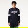 Lacoste Erkek Classic Fit Uzun Kollu Bisiklet Yaka Baskılı Siyah T-Shirt