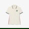 Lacoste Kadın Slim Fit Renk Bloklu Bej Polo