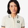 Lacoste Kadın Slim Fit Renk Bloklu Bej Polo