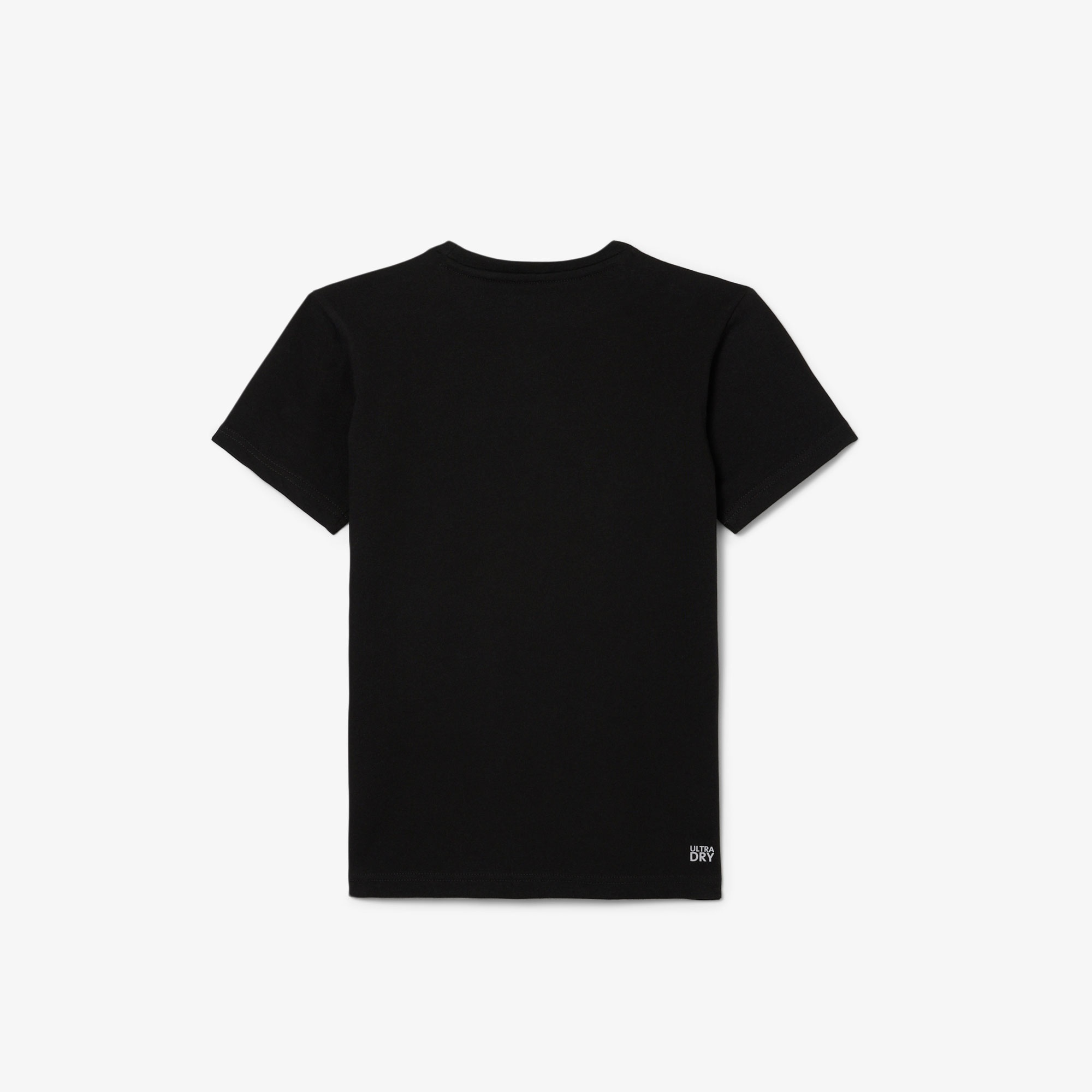Lacoste Erkek Çocuk Oversize Fit Bisiklet Yaka Baskılı Siyah T-Shirt