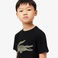 Lacoste Erkek Çocuk Oversize Fit Bisiklet Yaka Baskılı Siyah T-Shirt