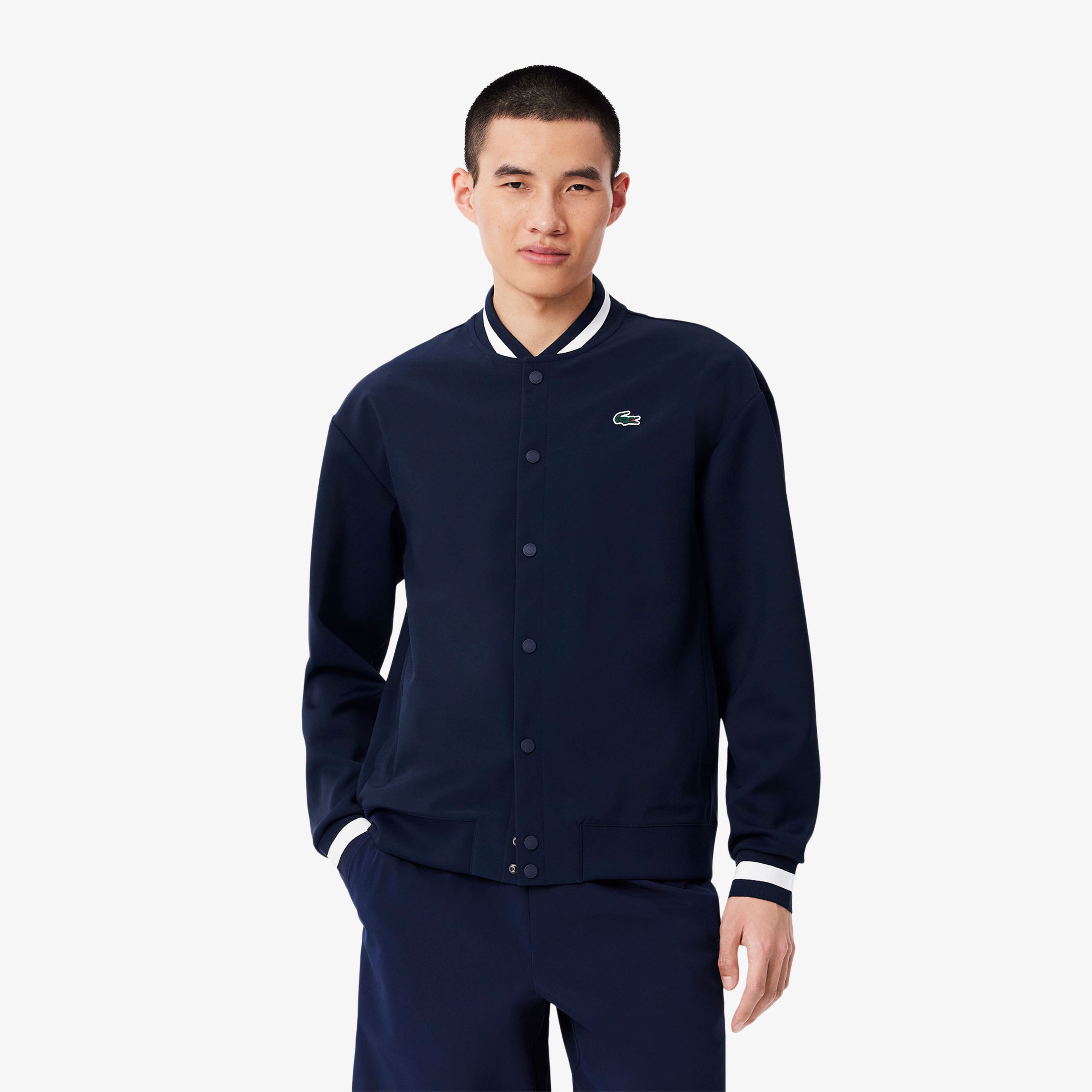 Lacoste Erkek Hakim Yaka Lacivert Sweatshirt