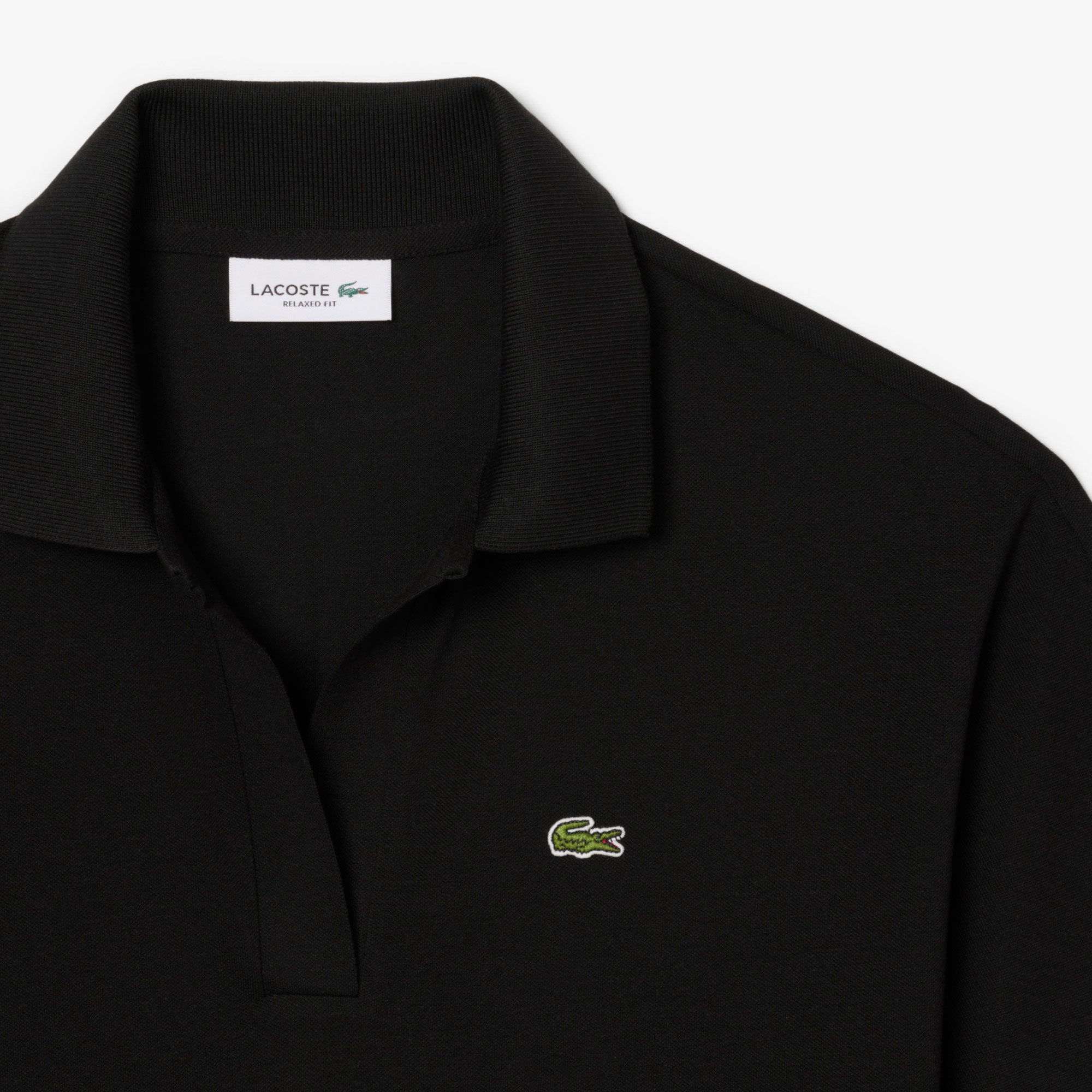 Lacoste Kadın Relaxed Fit Siyah Polo
