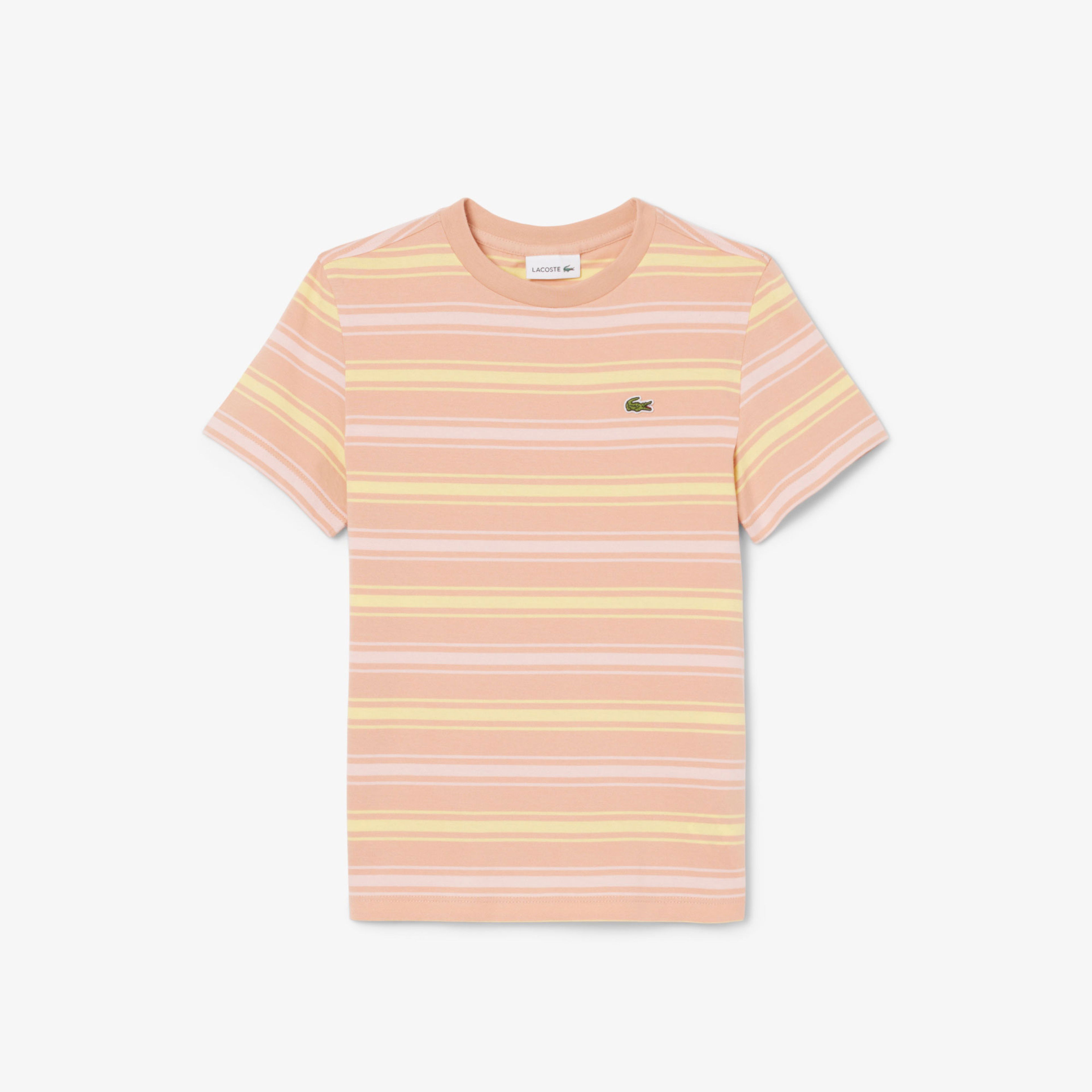 Lacoste Çocuk Bisiklet Yaka Çizgili Kahverengi T-Shirt