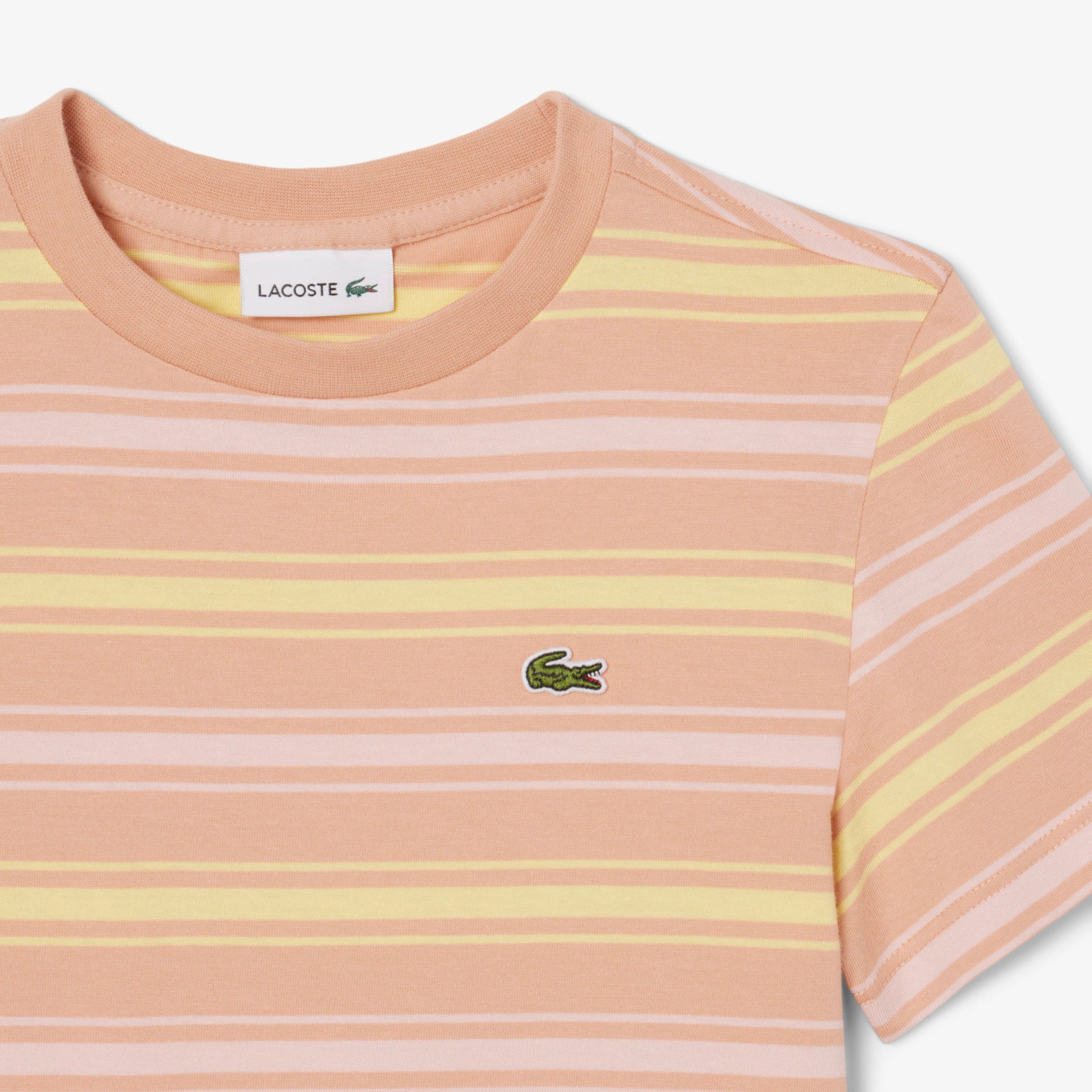Lacoste Çocuk Bisiklet Yaka Çizgili Kahverengi T-Shirt