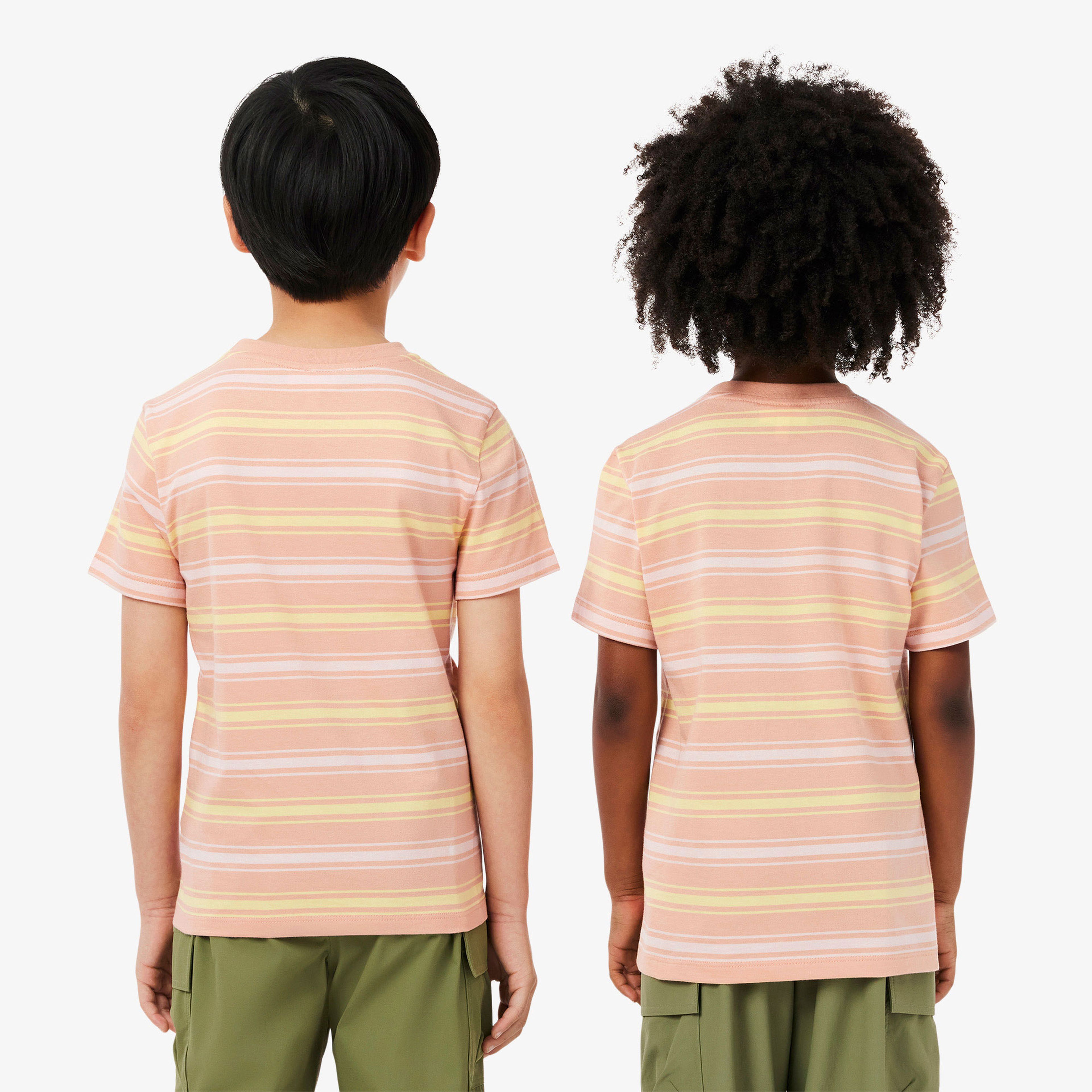 Lacoste Çocuk Bisiklet Yaka Çizgili Kahverengi T-Shirt