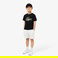 Lacoste Erkek Çocuk Oversize Fit Bisiklet Yaka Baskılı Siyah T-Shirt