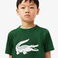Lacoste Erkek Çocuk Oversize Fit Bisiklet Yaka Baskılı Yeşil T-Shirt