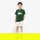 Lacoste Erkek Çocuk Oversize Fit Bisiklet Yaka Baskılı Yeşil T-Shirt