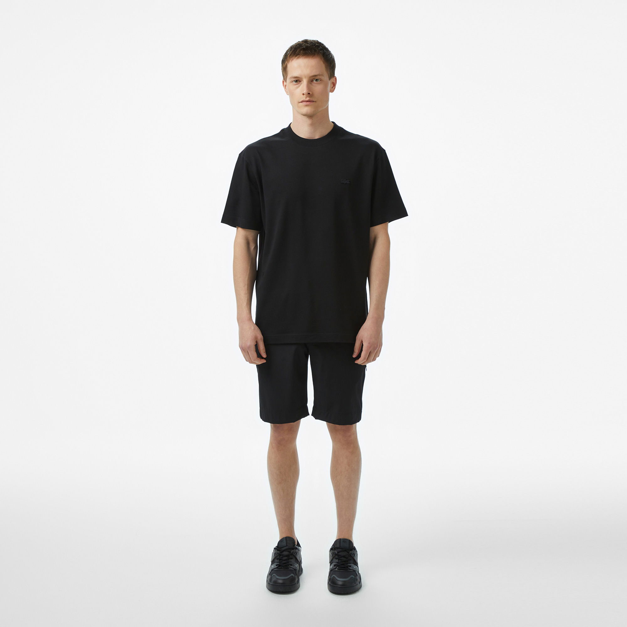 Lacoste Erkek Relaxed Fit Bisiklet Yaka Siyah T-Shirt