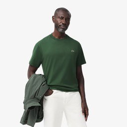 Lacoste Erkek Classic Fit Bisiklet Yaka Koyu Yeşil T-Shirt Yeşil