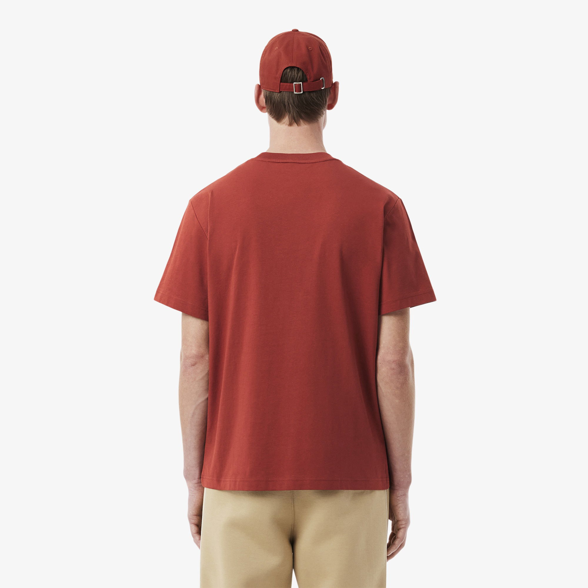 Lacoste Erkek Classic Fit Bisiklet Yaka Kahverengi T-Shirt