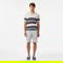 Lacoste Erkek Classic Fit Kısa Kollu Polo Yaka Çizgili Beyaz Triko