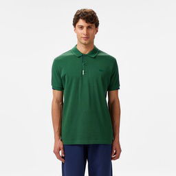 Lacoste Erkek Regular Fit Renk Bloklu Yeşil Polo Yeşil