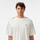 Lacoste Erkek Relaxed Fit Bisiklet Yaka Baskılı Beyaz T-Shirt