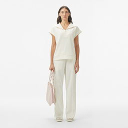 Lacoste Kadın Loose Fit Beyaz Eşofman Altı Beyaz