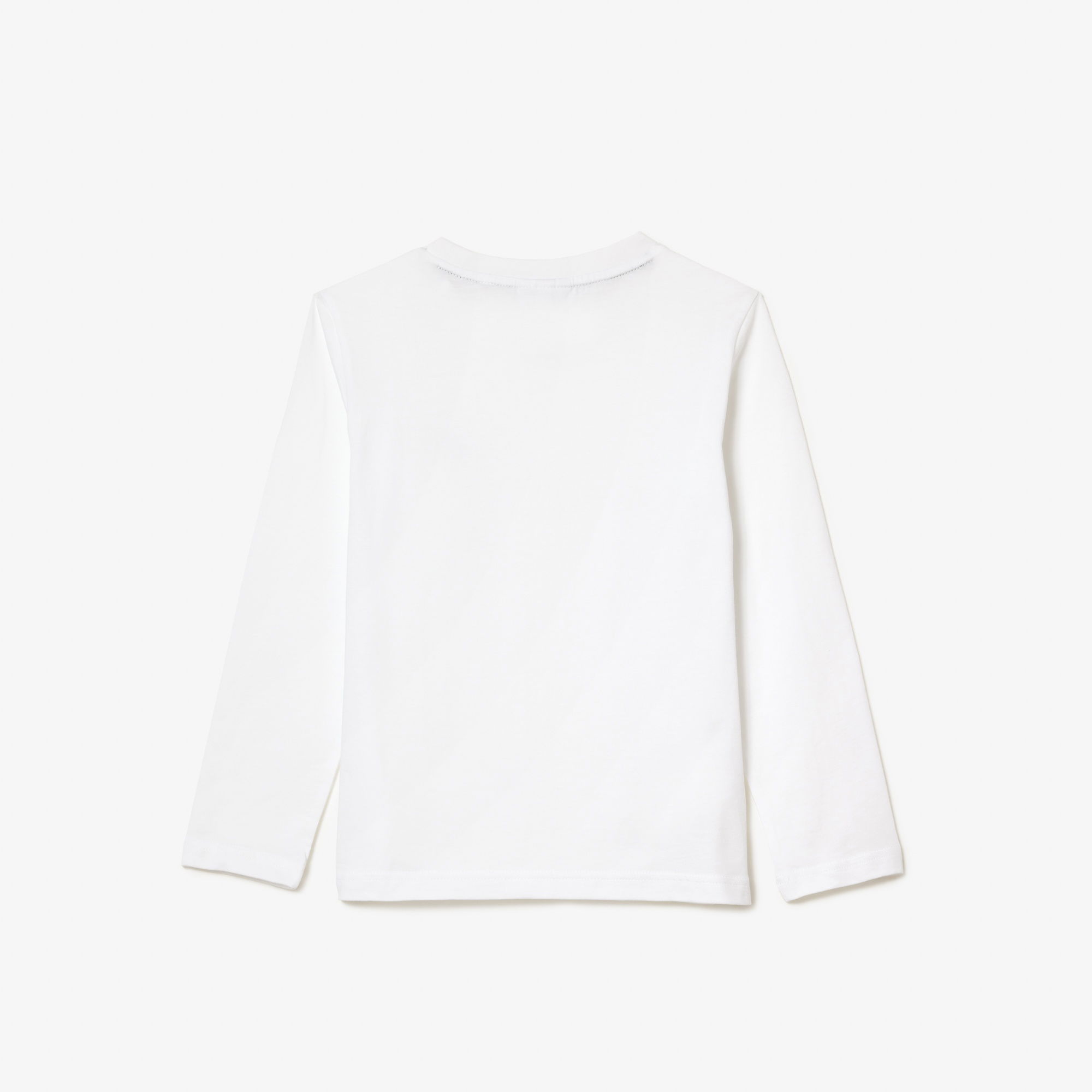 Lacoste Çocuk Uzun Kollu Bisiklet Yaka Beyaz T-Shirt