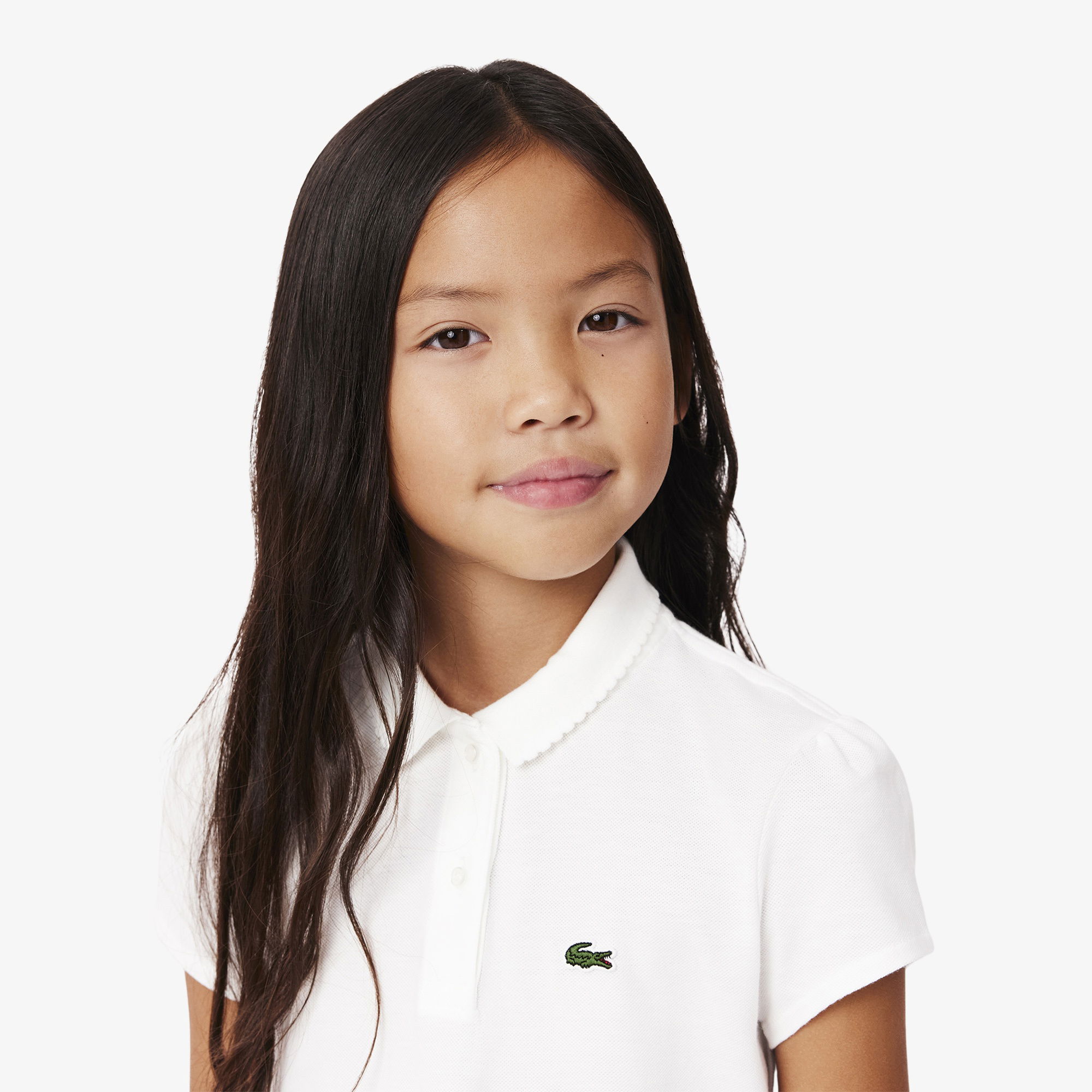 Lacoste Kız Çocuk Beyaz Polo
