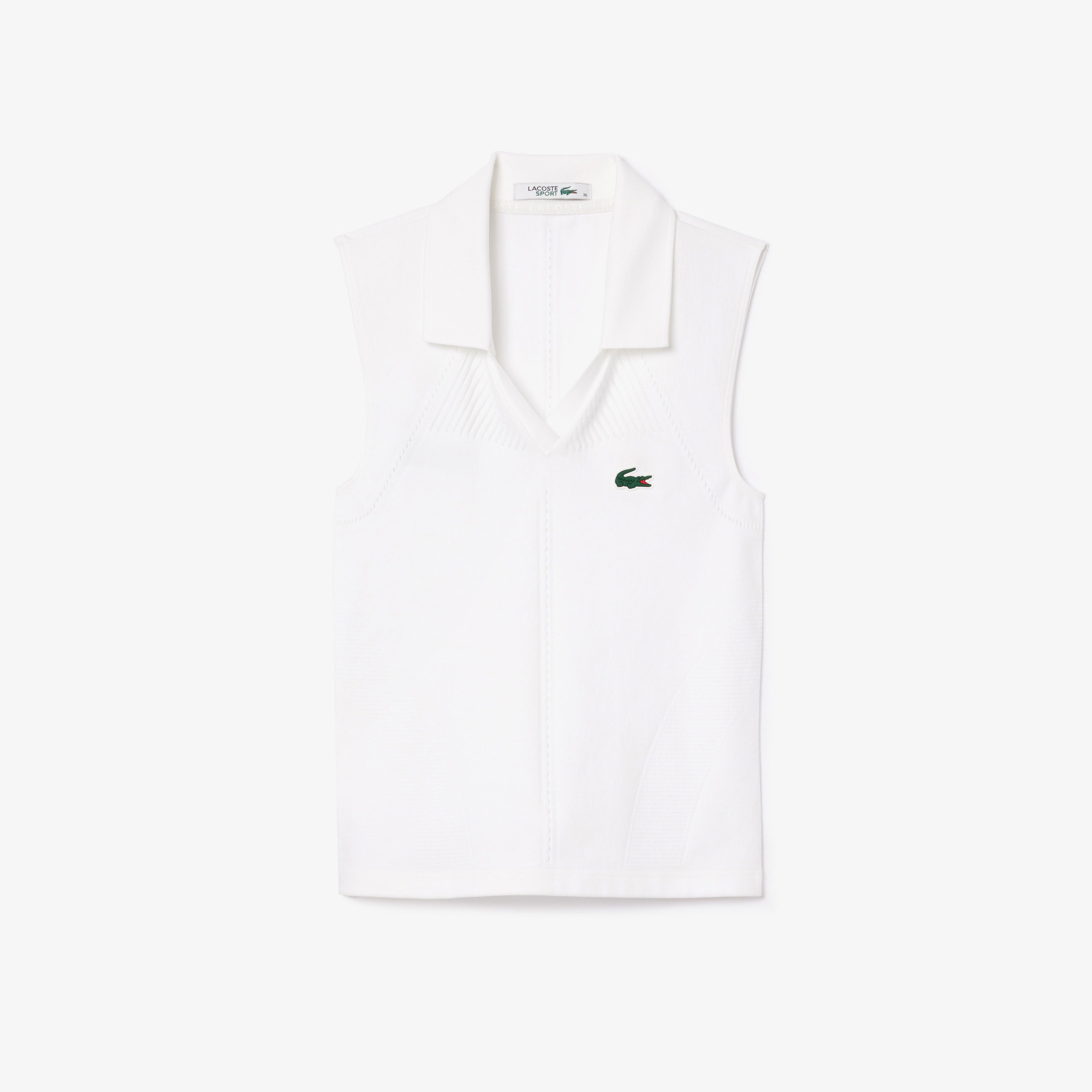 Lacoste Kadın Slim Fit Beyaz Polo