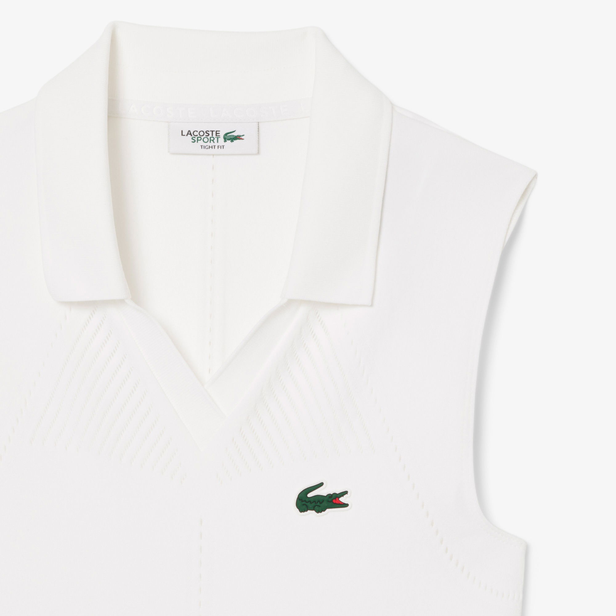 Lacoste Kadın Slim Fit Beyaz Polo